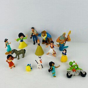 Disney Kids Character Toy Figures Lot Nemo Princess Prince Crock Frozen Olaf +